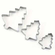 3pcs Christmas Tree Cookie Cutter Stainless Steel Cake Mold Christmas Cookie Cutter DIY Baking Christmas Mold, Perfect For Christmas Decoration, Christmas Gift - View 5
