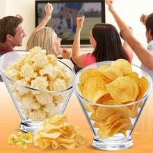 High Transparency Slanted Acrylic Snack Bowl, Christmas Birthday Party Salad Dessert Bowl, Banquet Picnic Snack Fruit Platter Tableware - Clear - View 5