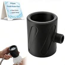1pc, Bathroom Shower Accessory, Specially Designed For Men's Bathing And Massage, High-Pressure Water Flow With Enhanced Tactile Sensation, Large-Flow Circular Shower Head - Cylindrical Style - View 8