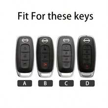 TPU Car Key Case, Compatible With Select For Models, Includes Lianti, Altima, Rogue, Qashqai - Anti-F Key Fob Cover Car Accessories - A - View 3