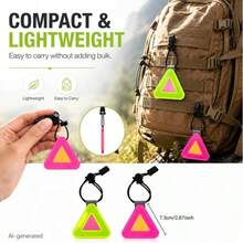 JELLOO Reflective Triangle Pendant, Triangle Sticker, Suitable For Night Cycling, Road Bike/Mountain Bike/City Bicycle, Easy To Peel And Stick Adhesive Backing, Can Be Attached To Rear Rack And Bike Frame - Multiple Styles - View 8