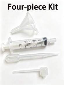 3件/4件 漏斗式噴霧分裝工具，便攜式香氛分裝瓶，適用於香水、精油、實驗室化學品及手工DIY，耐用便攜，透明設計，易於精準注入，必備用品 - 彩色 - 查看 6