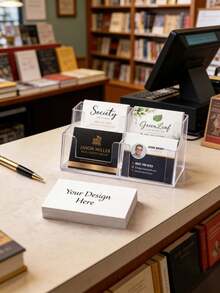 Custom Business Cards, Double-Sided Printing, Custom Greeting Cards, Thank You Cards, Upload Design, Custom Nail & Hair Salon Business Cards, Reward Cards, Membership Cards, Small Business Cards, QR Code, Can Print Company Logo And Text, Personalized Customization. - Multicolor - View 3