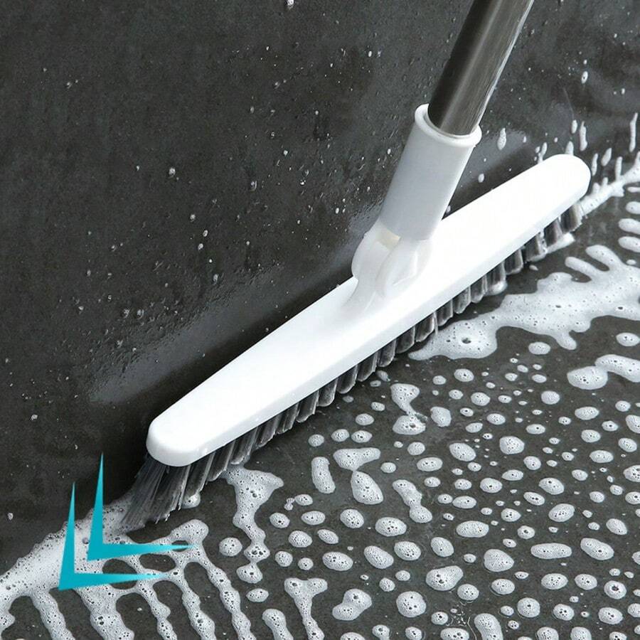 1pc Adjustable Long Handle Floor Brush - V-Shaped Brush Head, Suitable For Deep Cleaning Tile Gaps And Narrow Corners, Applicable For Commercial, Home And Outdoor Cleaning, Portable Design, Durable, Cleaning Supplies - One Size Fits All - View 1
