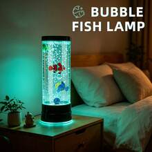 1pc USB Bubble Fish Lamp, Vibrant LED Lighting, 7 Static And 2 Dynamic Light Modes, Soft Night Light, Simulated Fish Bubble Atmosphere Lamp, Ideal Christmas Gift - View 4