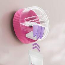1pc Dopamine Toothpaste Hook, No-Drill Bathroom Wall-Mounted Storage Clip, Face Wash Holder, Wall Storage Clip - Multicolor - View 11