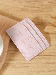 Fashionable Women's Bow Printed Short Wallet With Large Capacity For Card Storage, Coin And Credit Card Storage, Perfect For Outdoor Use - Pink - View 6