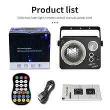 1pc RGB Disco Party Light, DJ Stage Lighting With Remote Control & Sound Activated Mode, Colorful Projection Lamp For Home Party, Birthday, Wedding, Christmas, Halloween, Bar, Club - Black - View 13