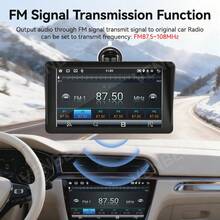 VENBES Đầu phát ô tô di động PND 6.1 inch, màn hình cảm ứng hỗ trợ CarPlay không dây & Android Auto không dây, Bluetooth FM - Màn hình chính + Camera lùi vuông 8 đèn LED - Xem 7
