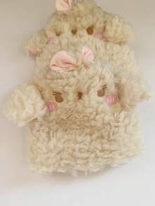 1 Pair Cute Cartoon Sheep Leg Sets Fuzzy Leg Warmers With Red Bowknot, Fluffy Boot Toppers For Winter Snow Boots - Multicolor - View 11