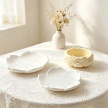 1pc Flower Plate Resin Storage Tray Ornament Mold, INS Heart-Shaped Dish Silicone Mold - A - View 11