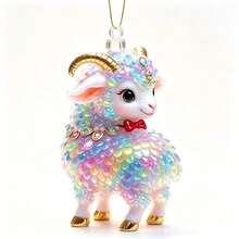 1pc Random Style Elf Sheep Party Holiday Decoration 2D Acrylic Keychain Pendant Christmas Ornament Christmas Tree - 1PC - View 3
