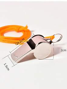 4pcs Wholesale Lanyard Metal Whistles, Referee Whistles, Emergenc - Multicolor - View 10