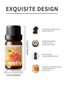 EMBRACEX. Grapefruit Essential Oil, Suitable For Aromatherapy, Home Diffuser, Also Suitable For Yoga, DIY Candle Making, Diffuser, Diffuser, Home Fragrance - 10ml Fruit Essential Oil - Grapefruit - View 6