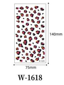 2/1pc Realistic Leopard Print Temporary Tattoo Stickers, Waterproof & Long-Lasting, Sexy Body Art For Party And Stage Performance - Multicolor - View 7