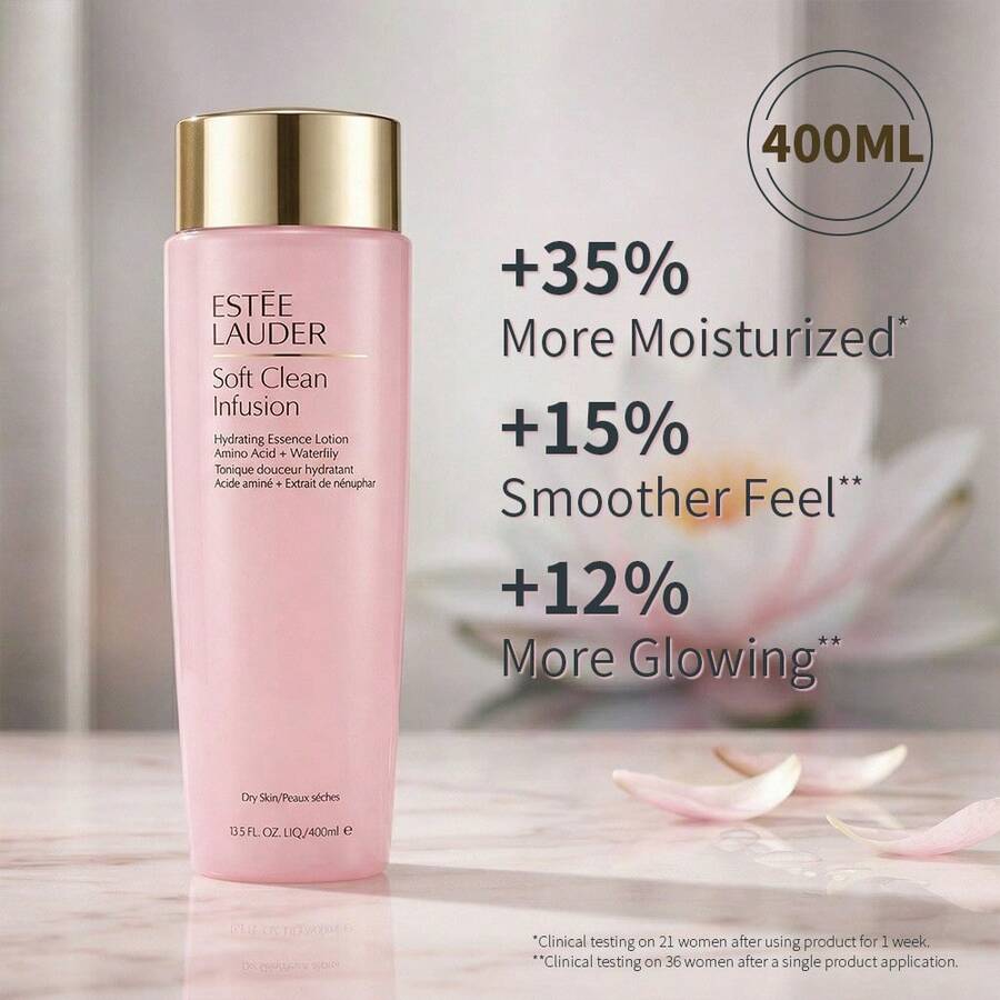 Estée Lauder 雅詩蘭黛 Soft Clean Infusion 保濕肌膚精華面部乳液化妝水 400 ML - 400ml - 查看 1
