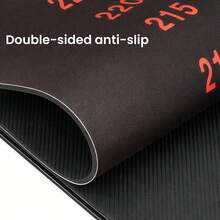 Long Jump Test Board & Jump Rope Mat Heavy-Duty Double-Sided PE Mat Sports - Black - View 4