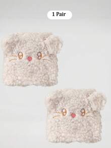 1 Pair Cute Cartoon Sheep Leg Sets Fuzzy Leg Warmers With Red Bowknot, Fluffy Boot Toppers For Winter Snow Boots - Multicolor - View 22