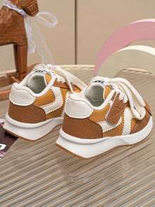 Unisex Kids Casual Soft Sole Colorblock Sneakers - Yellow - View 4