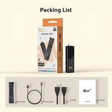 1pc Android 14 OS Smart TV Stick With AllWinner H313 Processor, Supports OTA Update, Up To 64GB Storage, 8K/4K Video Playback, 4G/5G WiFi, HDR10 And Voice Remote Control - Black - View 9