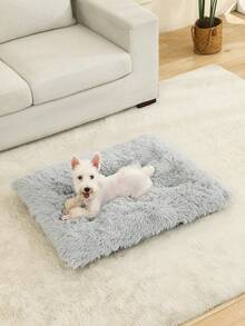 Thick Plush Dog Bed Winter Warm Pet Mat All-Season Removable Washable Cat Bed For Medium And Large Dogs - Grey - View 10