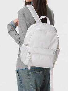 Nike Sportswear Student Backpack Outdoor Travel Backpack Unisex Gray - Light Grey - View 1