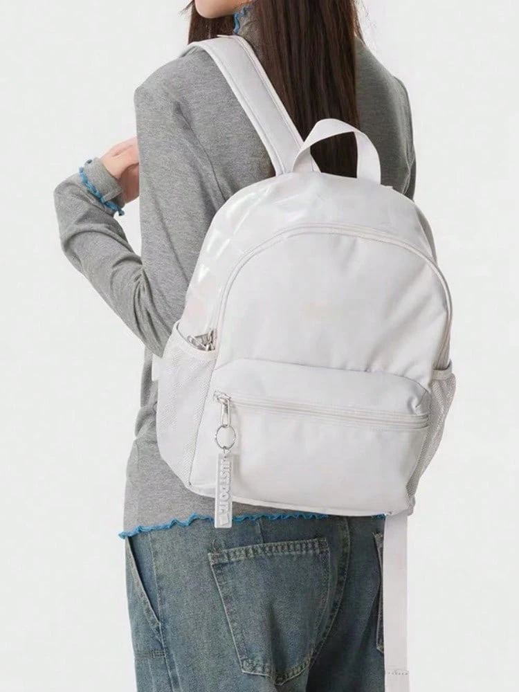 Nike Sportswear Student Backpack Outdoor Travel Backpack Unisex Gray - Light Grey - View 1