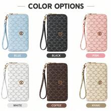 New Vintage Women's Wallet, Multi-Card Slot Letter Design Tri-Fold Zipper Korean Style Small Coin Purse, Women's Long Wallet - Multi-color - Long - View 3