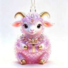 1pc Random Style Elf Sheep Party Holiday Decoration 2D Acrylic Keychain Pendant Christmas Ornament Christmas Tree - 1PC - View 4