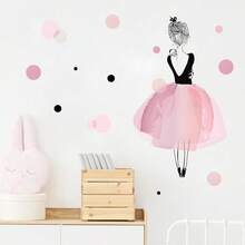 1pc Floral Butterfly And Beautiful Girl Wall Stickers For Kitchen Decals PVC Self-Adhesive Mural For Dining Room Restaurant Decoration 23.6*11.8inch - One Piece In Multiple Colors - View 17