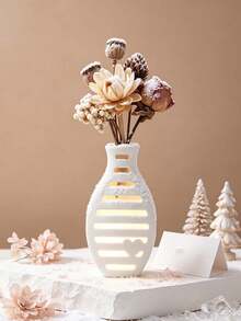 2/4pcs Striped Polka Dot Heart-Shaped Aromatherapy Plaster Vase Mold, DIY Handmade Floral Arrangement And Desktop Decor Mold, Reusable Silicone Material, Suitable For Craft Projects - Multicolor - View 7