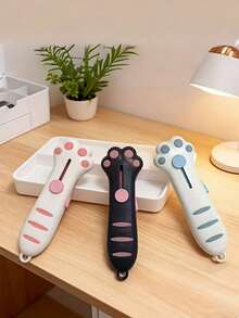 Mini Portable Folding Knife, Alloy Steel Blade, Cute Cat Paw Design, Practical Pocket Knife, Suitable For Crafts, Office, Packaging, Scrapbooking, Ideal Small Gift For Craft Enthusiasts - View 2
