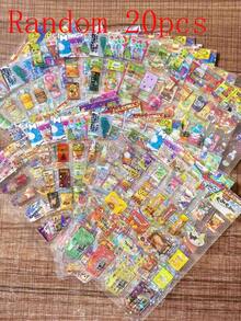 Vintage Japanese Style Die-Cut Snack Stickers, Holographic Laser Star Stickers, Double-Sided Transparent PET Stickers, Suitable For DIY Scrapbooking - Multicolor - View 12