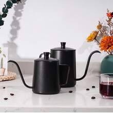 350ml/600ml Stainless Steel Coated Coffee Pour Over Kettle - Black - View 6