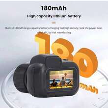 1080P Mini Keychain Camera - 0.96 Inch HD Screen, 2MP Retro DSLR Design, 160° Wide Angle, Anti-Loss Lanyard, Rechargeable Portable DV Camera Suitable For Adults/Teens/Outdoor Travel - View 8