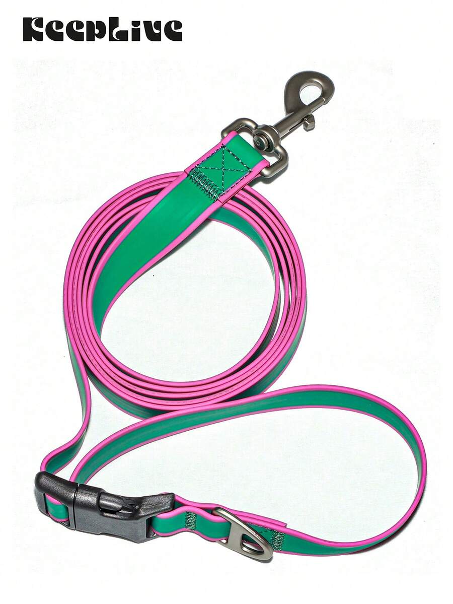 KEEPLIVE Multifunctional Dual‑Dog Pet Leash, Hands‑Free Waist Worn 2‑In‑1 Dog Leash With Bag Hanging Loop, Waterproof PVC Pet Supplies For Walking Running Hiking Outdoor Use - Multicolor - View 1