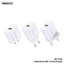 Adaptor Perjalanan Pengisian Cepat USB Tunggal REMAX Qidi 18W RP-U119 Colokan US/UK/EU - Tidak ada - View 2