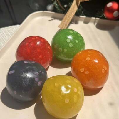 1pc New Ice Slush Handmade Ball Noise-Activated Series Malleable Stress Relief Toy Squeeze Ball, Perfect For Holidays, Birthday Gifts, Halloween, Thanksgiving, Christmas, Labor Day, Back To School, Party Gifts, Squishy, Crunchy Squish, Crunchy Buttersquish, Squeeze, Slushy Ball, Squishy Stresstoy, Dumplingsquish, Toys For Women, Btsarmy, School Supplies