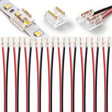 10pcs SMD/COB LED Strip Solderless Connector Cables, 2-Pin 8mm Transparent Connectors, Home Installation - 10Pcs-sHY2P-8-1 - View 4