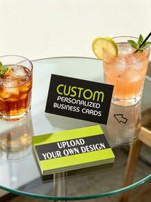 Custom Business Cards - Personalized Design/Text/Logo, Double-Sided Printing, Suitable For Small Businesses, Social Events, Trade Shows, Minimalist Professional Style, Perfect For Business Networking - Multicolor - View 4