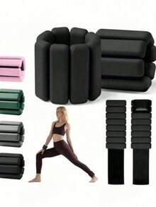 1/2pcs Adjustable Wearable Weighted Wristbands Fitness Set (Unisex), Suitable For Workout, Yoga, Walking, Running, Dancing, Pilates And Aerobic Exercise - Multicolor - View 1