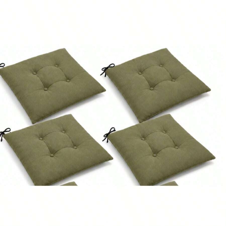 4-Piece Premium Luxury Chair Cushion Set – Soft Filled Comfortable Seat Pads, Non-Slip Base Stylish Design, For Kitchen & Dining Room Chairs