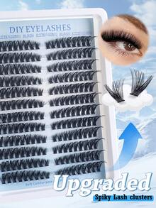 216pcs/196pcs Cluster False Eyelashes, High Capacity Single Lash Clusters, 8-16mm Mixed Length, D Curl Effect, Cat Eye Lashes, Natural Makeup Look, Lightweight & Fluffy, Soft & Comfortable, Reusable, DIY Lash Extensions, Suitable For Beginners, Long-Lasting, Applicable For Daily, Wedding, Date, Party, Music Festival, Christmas, Halloween And Other Occasions - C - View 10