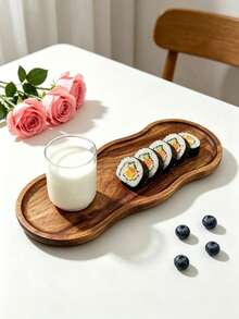 1 buah Baki Kayu, Cocok Untuk Camilan, Makan Malam, Teh Sore, dan Sushi - Makanan - Baki Kayu untuk Camilan, Makanan Penutup, Keju, Roti, Sarapan, Buah-buahan, untuk Dekorasi Meja Dapur dan Ruang Makan - Coklat - View 7