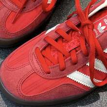 Adidas 三葉草originals Gazelle Indoor低筒復古德訓T頭鞋女子板鞋 - 紅色/白色 - 查看 10