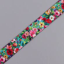 1 Piece Vibrant Wildflower Floral ID Badge Holder With Matching Lanyard, Colorful Garden Flower Print Card Holder For Student Office Work, Lovely Gift - Multicolor - View 8