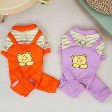 Pet Dog Clothes Four-Legged Jumpsuit Winter Autumn Warm Hoodie Harness For Small Dogs, Teddy, Bichon - Multicolor - View 9