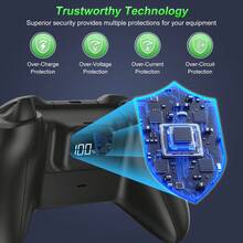 Xb Ox Series X/S Controller Battery Pack - Precise Battery Level Display - Fast Charging Does Not Damage The Controller - Rechargeable Up To 2000 Times For Gaming Accessories - Black - View 5