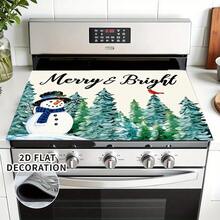 1pc Christmas Snowman Pattern, Kitchen Countertop Absorbent Drying Mat, Coffee Machine Mat, Pour-Over Coffee Pot Mat, Dish Drying Mat, Non-Slip Heat-Resistant Kitchen Mat, Table Mat, Breakfast Mat, Washing Machine Mat, Home Kitchen Dining Table Coffee Shop Bar Decor Mat, Holiday Party Housewarming Gift - Multicolor - View 8