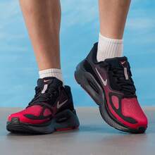 Nike 新款男士公路緩震支撐跑步鞋 - 紅色/黑色 - 查看 2